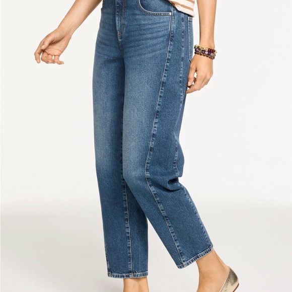 Talbots Denim - Talbots Relaxed Barrel Jean Denim Ankle Length High‎ Waist Women’s 14 Petite New